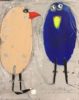 Anne Huber | Zwei Piep im Gespräch (Beige und blau)