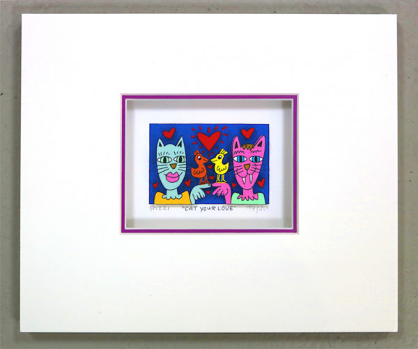 James Rizzi | Cat Your Love / 3D-Bild / inkl. Passepartout / drucksigniert – Bild 2