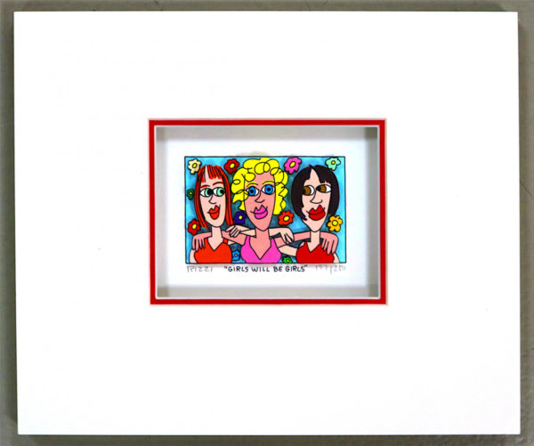 James Rizzi | Girls will be Girls / 3D-Bild / inkl. Passepartout / drucksigniert – Bild 2