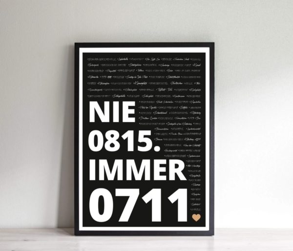 Nie 0815. Immer 0711 | Poster-schwarz – Bild 2