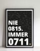 Nie 0815. Immer 0711 | Poster-schwarz – Bild 2