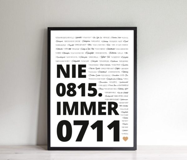 Nie 0815. Immer 0711 | Poster-weiß – Bild 2