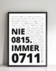Nie 0815. Immer 0711 | Poster-weiß – Bild 2