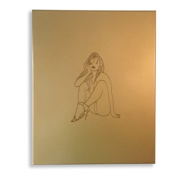Jerome Boucherie | Gravur Frau auf Gold – Bild 2