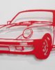 Jan. M. Petersen | Porsche 911er Silhouette, rot | Stahlschnitt