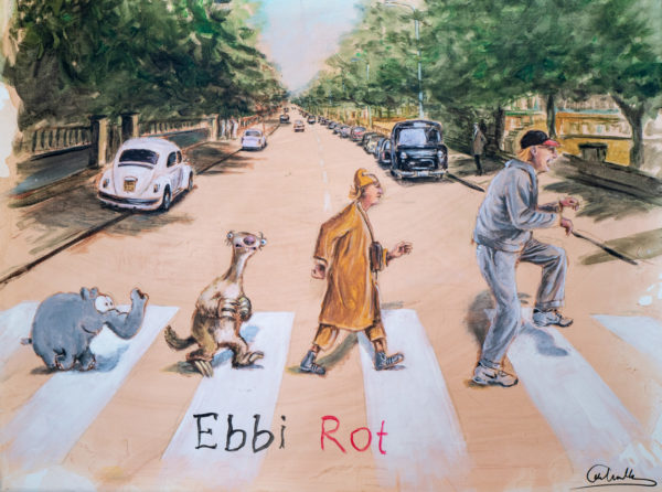 Otto Waalkes | Ebbi Rot Sid, handsigniert, limitierter Pigmentdruck auf Leinwand – Bild 2