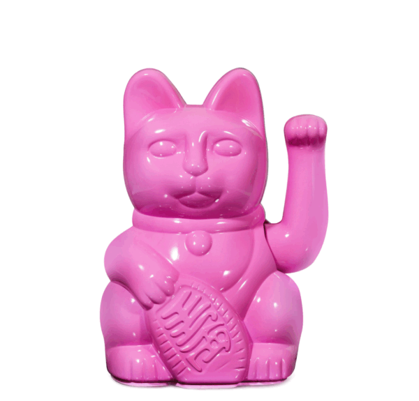 Lucky Cat Winkekatze - Glossy Pink – Bild 2