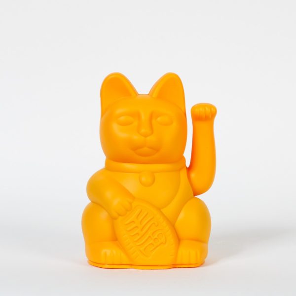 Lucky Cat Winkekatze - Dottergelb - Mini – Bild 2