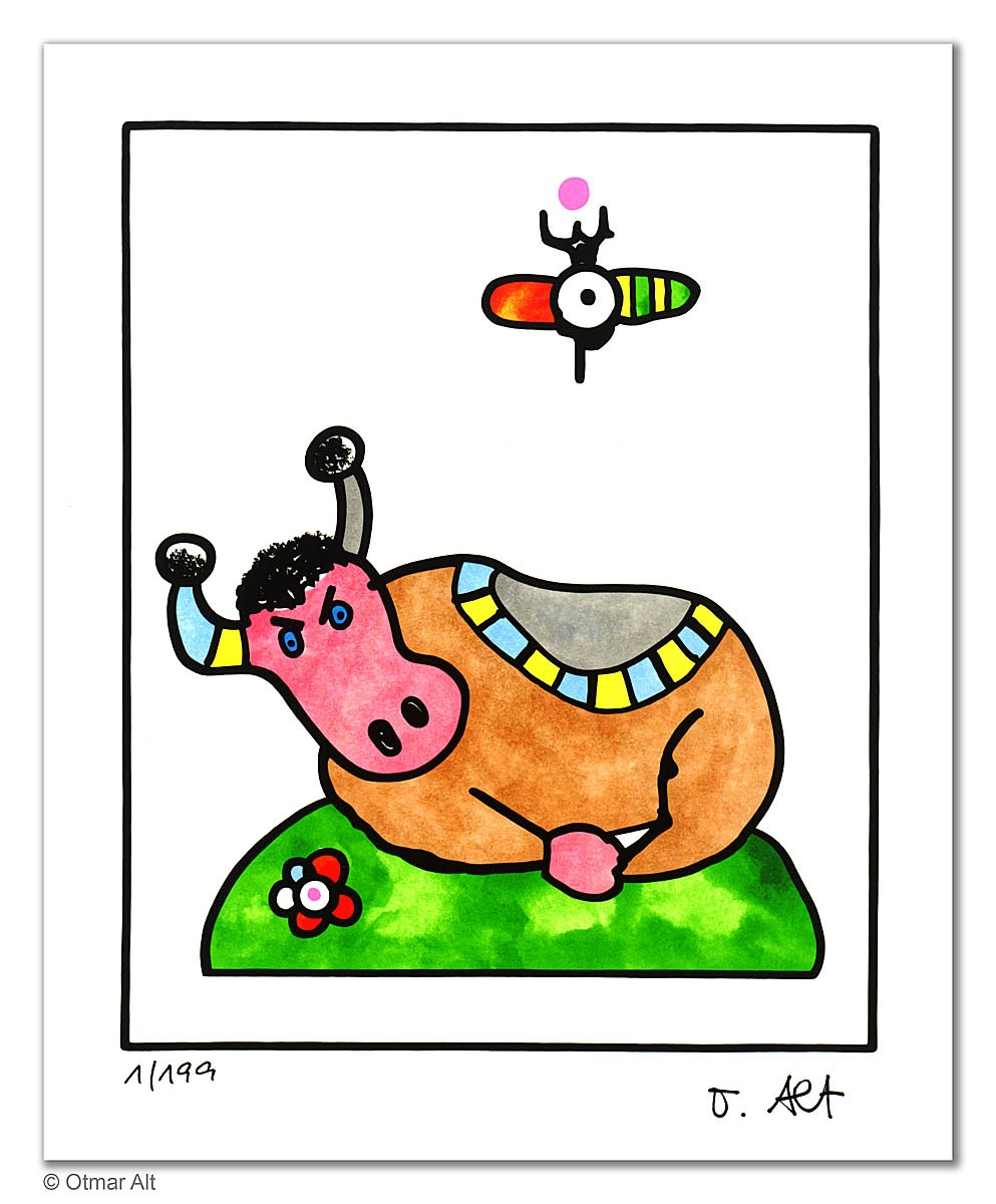 Otmar Alt I Sternzeichen Stier - limitiert, signiert – Bild 2