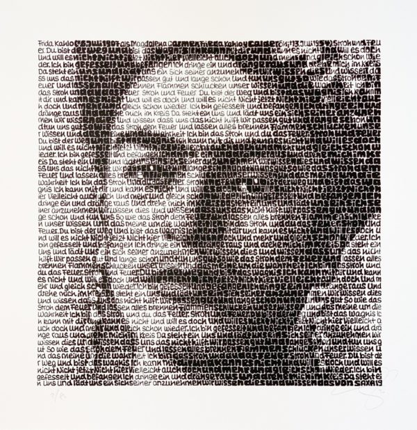 SAXA | Frida Kahlo (mit Holzrahmen weiss) – Bild 2