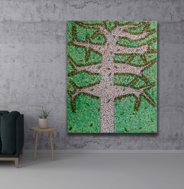 Susanna Ladda | Dream Tree - Grün-Weiss 120x150 – Bild 2