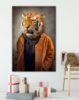 Tiger im Mantel | Digitaldruck auf Acrylglas