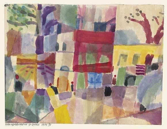 Paul Klee | Rote und gelbe Häuser in Tunis, 1914, 70 | Kunstdruck