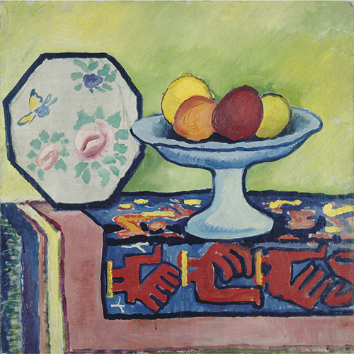 August Macke | Stillleben mit Apfelschale und japanischem Fächer, 1911 | Kunstdruck – Bild 2