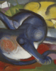 Franz Marc | Zwei Katzen, blau und gelb | Kunstdruck
