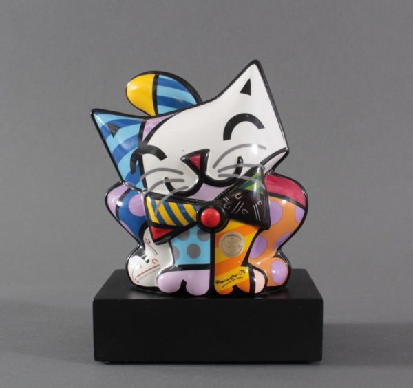 ❤️ Goebel | Blue Cat - Figur Pop Art Romero Britto – Bild 2