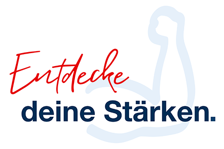 Logo mit Slogan ‚Entdecke deine Stärke‘ – Freiwilligendienste Baden-Württemberg